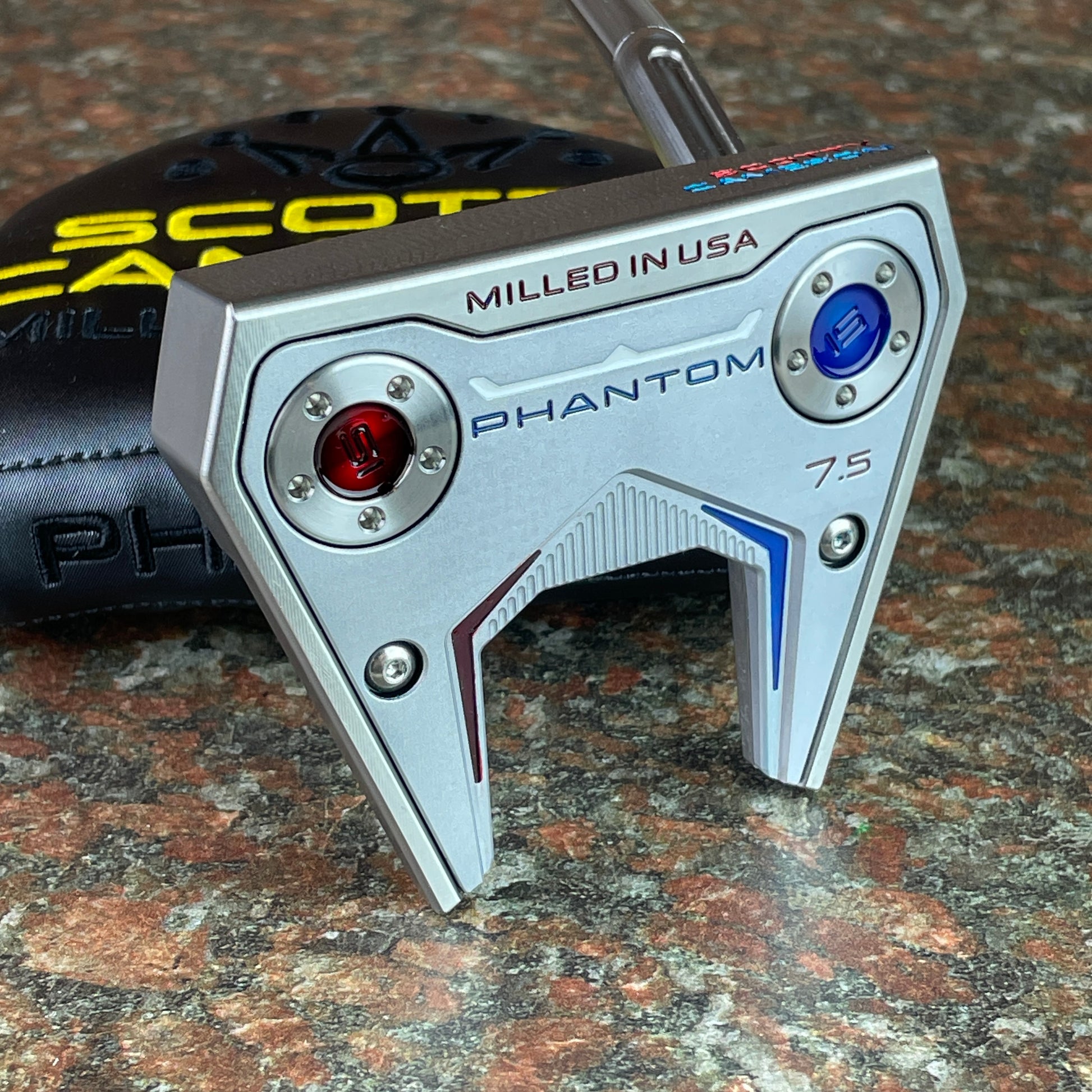 2024 Phantom 7.5 Putter, Silver Sole, Red, White & Blue Paint, 34"/360g with Headcover