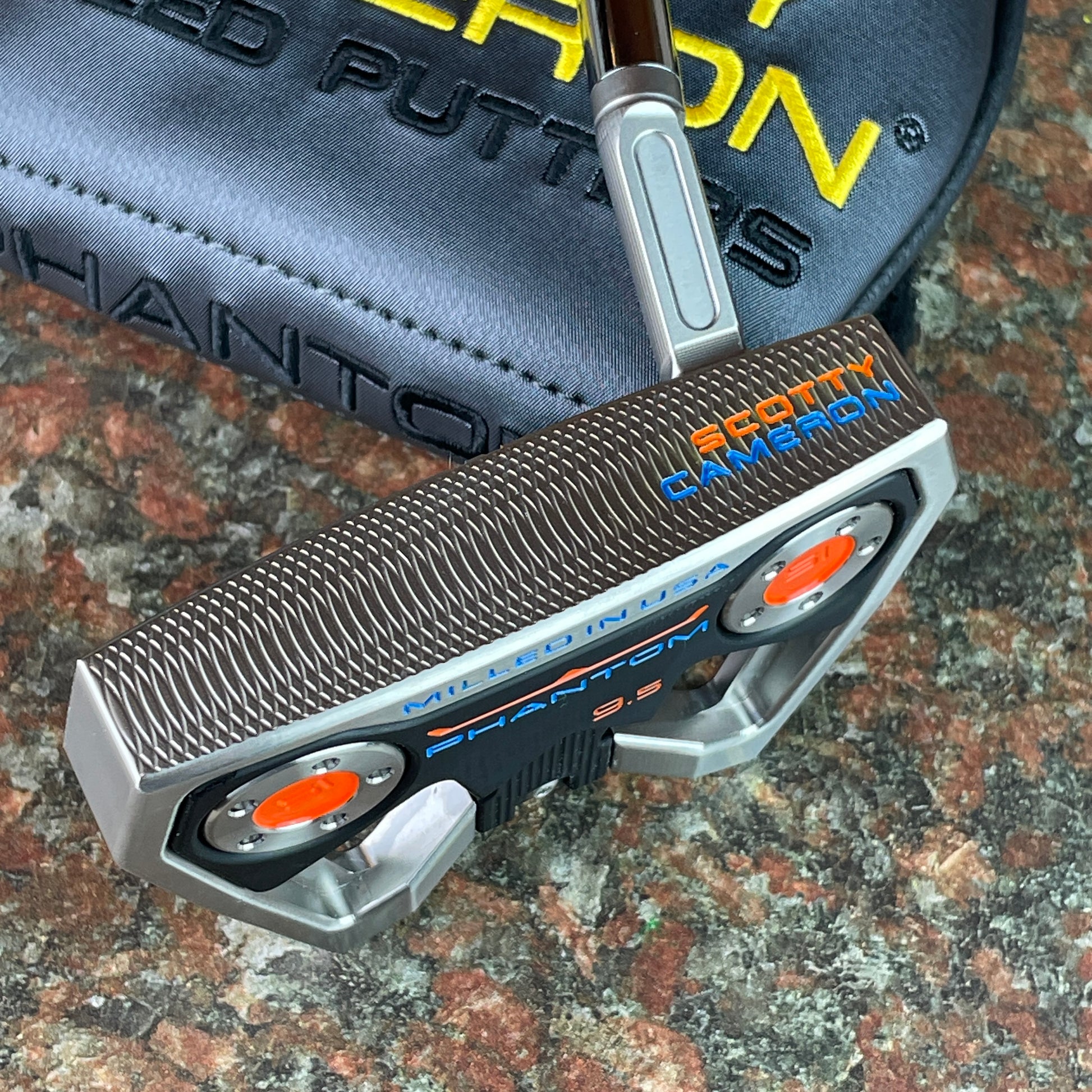 2024 Phantom 9.5 Putter, Orange & Blue Paint, 34"/360g with Headcover