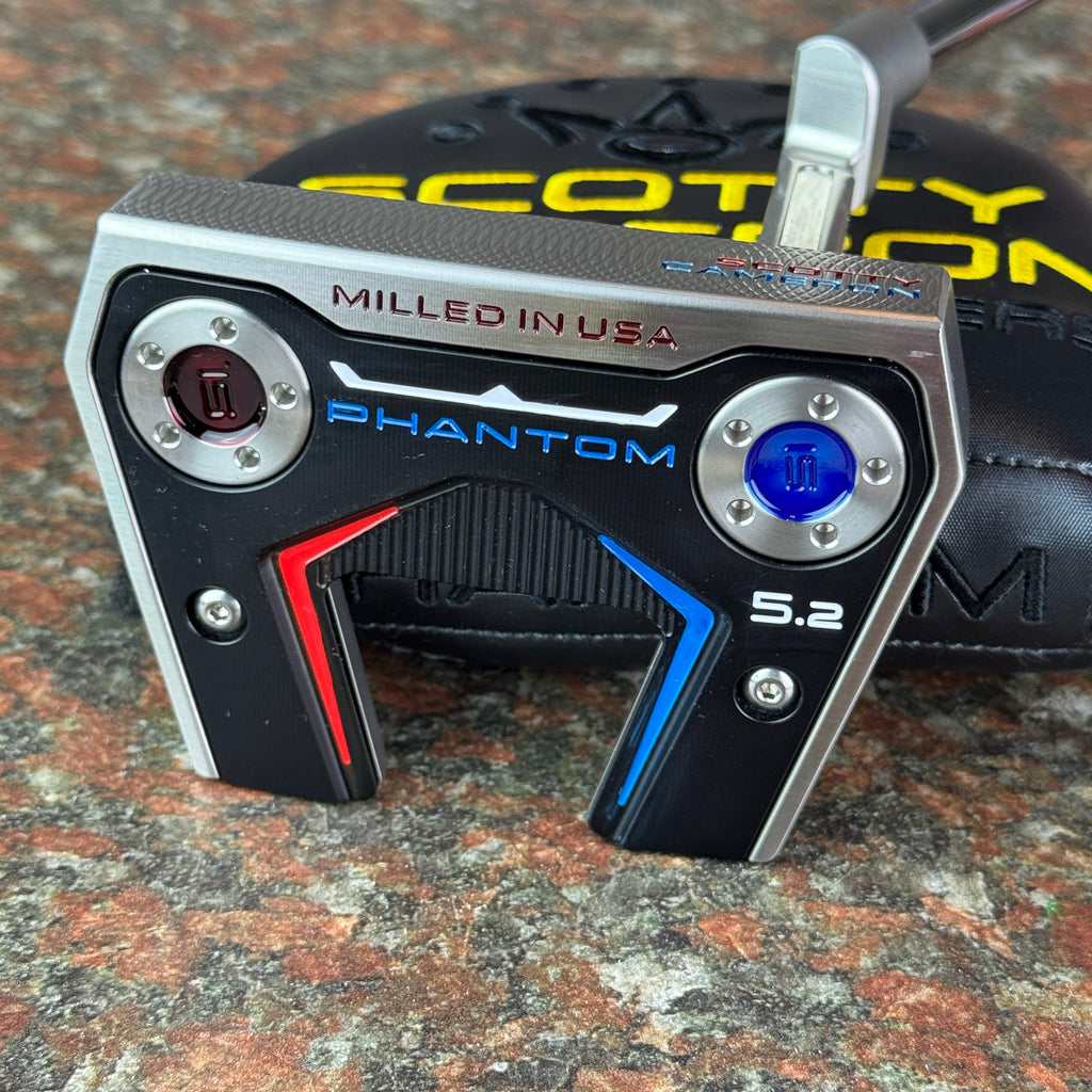 2025 Phantom 5.2 Putter, Red, White & Blue Paint, 34"/360g with Headcover